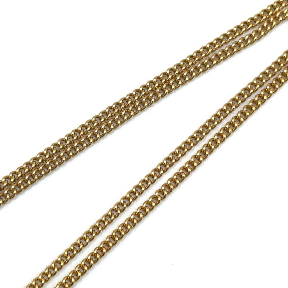 Christian Dior Rhinestone Logo Necklace Gold - Picture 5 of 8